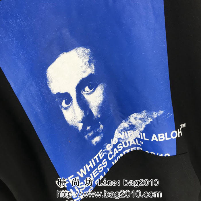 OFF-white18ss秋冬新款 貝爾尼尼人像印花 純棉衛衣 情侶款 ydi1264